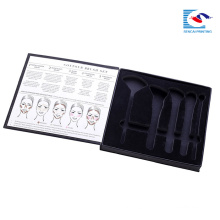 free sample custom design rigid cardboard cosmetic with foam insert